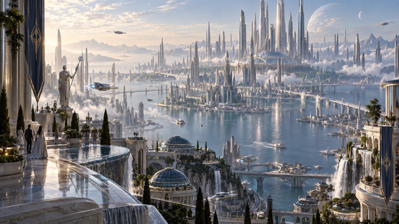 Futuristic cityscape